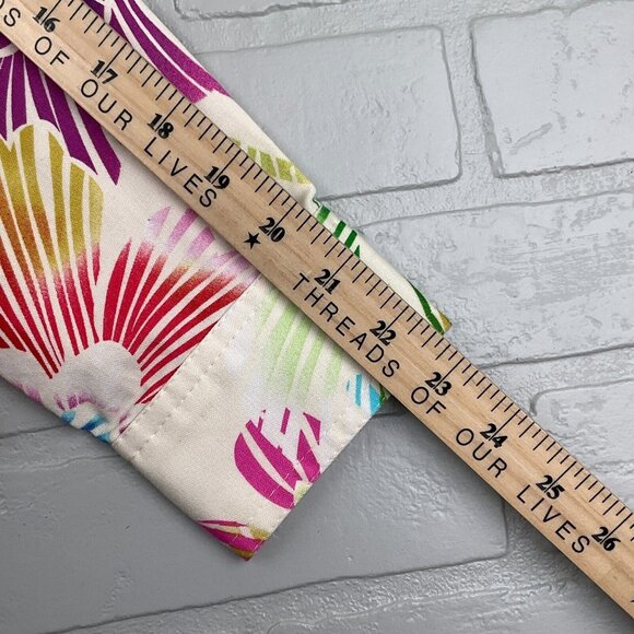 Chicos Jacket Women 0‎ Small 4-6 Pink Purple Palm Floral Beach Tropical Cotton - Picture 8 of 11